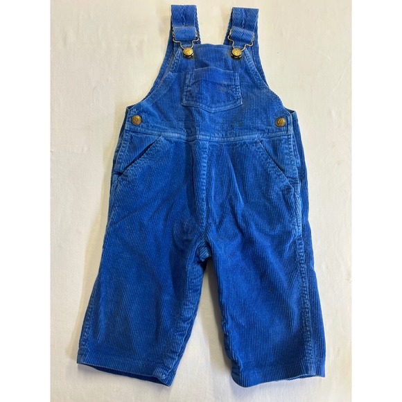 Little Ones Other - Vintage 1990s Little Ones Royal Blue Corduroy Overalls 12M Bib Pants Cotton